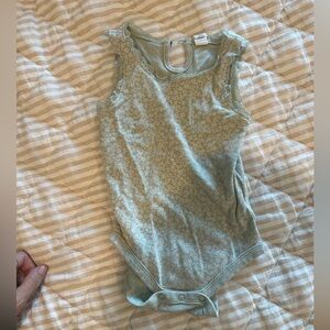 Colored Organics Floral Bodysuit - Light Green